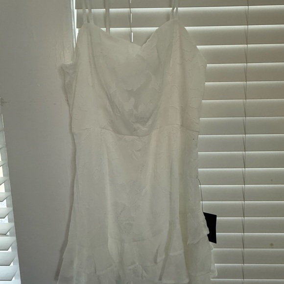 Lulu's White Ruffle Mini Dress - Picture 2 of 4